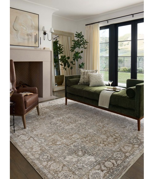 Loloi Tabitha Khaki / Slate Rug TAI-01 18 in. X 18 in. Sample - Rugs Town Loloi Tabitha Khaki / Slate TAI-01 18 in. X 18 in. Sample Rug
