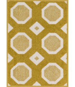 Loloi Terrace HTC07 CITRON / IVORY Area Rug 3 ft. 0 in. X 3 ft. 0 in. Round