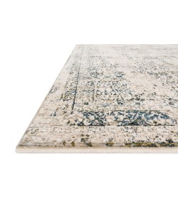 Loloi Theia THE-01 NATURAL / OCEAN Area Rug 7 ft. 10 in. X 7 ft. 10 in. Round