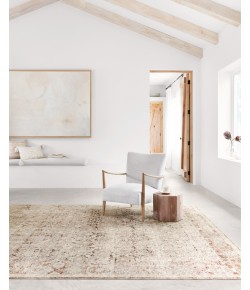 Loloi Theia THE-07 NATURAL / RUST Area Rug 7 ft. 10 in. X 7 ft. 10 in. Round