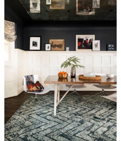 Loloi Transcend TD-03 INK / BLUE Area Rug 7 ft. 9 in. X 9 ft. 9 in. Rectangle
