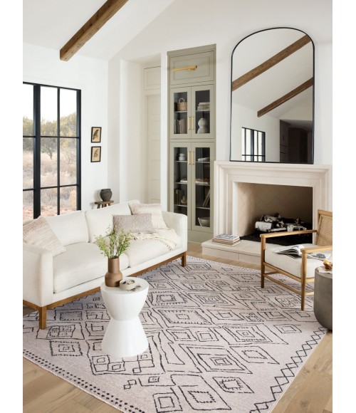 Vance Area Rug Loloi II Vance VAN-06 Dove / Charcoal 5'-3" x 7'-9" Area Rug
