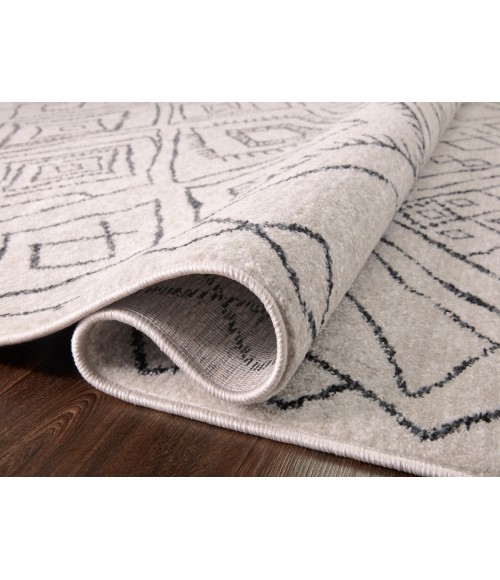 Vance Area Rug Loloi II Vance VAN-06 Dove / Charcoal 5'-3" x 7'-9" Area Rug