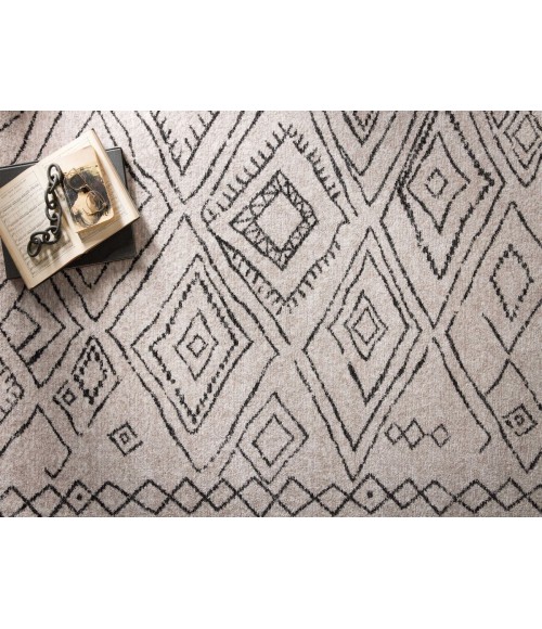 Vance Area Rug Loloi II Vance VAN-06 Dove / Charcoal 5'-3" x 7'-9" Area Rug