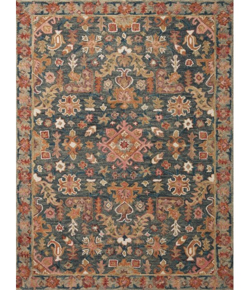 Loloi Victoria Navy / Multi Rug VK-22 5 ft. X 7 ft. 6 in. Rectangle - Rugs Town Loloi Victoria Navy / Multi VK-22 5 ft. X 7 ft. 6 in. Rectangle Rug
