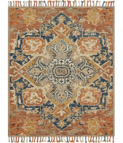 Loloi Zharah Rust / Blue ZR-10 18 in. X 18 in. Sample Rug