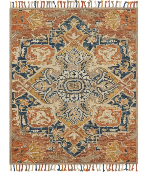 Loloi Zharah Rust / Blue ZR-10 18 in. X 18 in. Sample Rug
