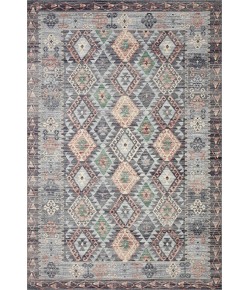 Loloi Zion ZIO-01 GREY / MULTI Area Rug 18 in. X 18 in. Sample