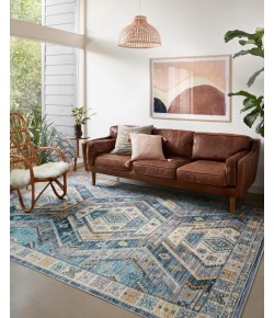 Loloi Zion ZIO-02 OCEAN / GOLD Area Rug 18 in. X 18 in. Sample
