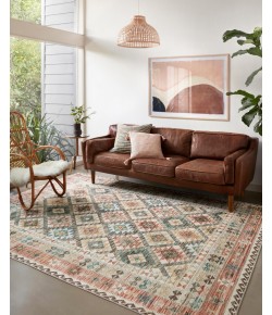 Loloi Zion ZIO-04 IVORY / MULTI Area Rug 18 in. X 18 in. Sample