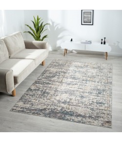 LR Home Abel ALLU-AC Blue/Taupe 10 ft. x 14 ft. Rectangle Area Rug