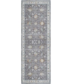 Abel ALL-AG Gray/Blue 2 ft. 6 in. x 8 ft. Runner Area Rug