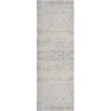 Abel ALL-AH Light Gray/Blue 2 ft. 6 in. x 8 ft. Runner Area Rug