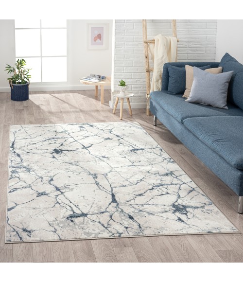 LR Home ANTALYA 82055 Navy/ Gray 5'0" X 7'0 Rect. Rug