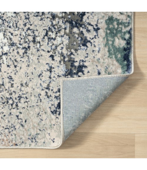 LR Home ANTALYA 82057 Gray/ Teal 7'-5" X 9'-5 Rect. Rug