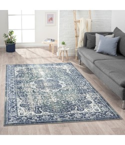 LR Home Antalya ANTAL82058 Blue Area Rug 5 ft. X 7 ft. Rectangle