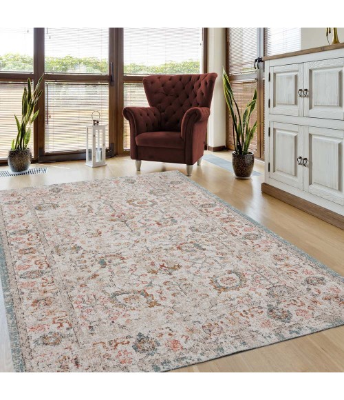 LR Home ANTIQUITY 81452 Cream/ Beige 7'9" X 9'9 Rect. Rug