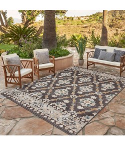 LR Home Antiquity ANTIQ81463 Brown Area Rug 7 ft. 9 in. X 9 ft. 9 in. Rectangle