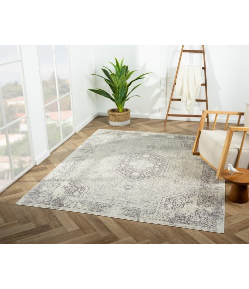 LR Home Aria 82422 Gray 2'8" X 3'10 Rect. Rug