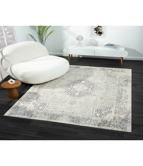 LR Home Aria 82422 Gray 2'8" X 3'10 Rect. Rug