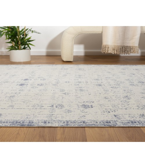 LR Home Aria 82427 Blue/ Gray 2'8" X 3'10 Rect. Rug