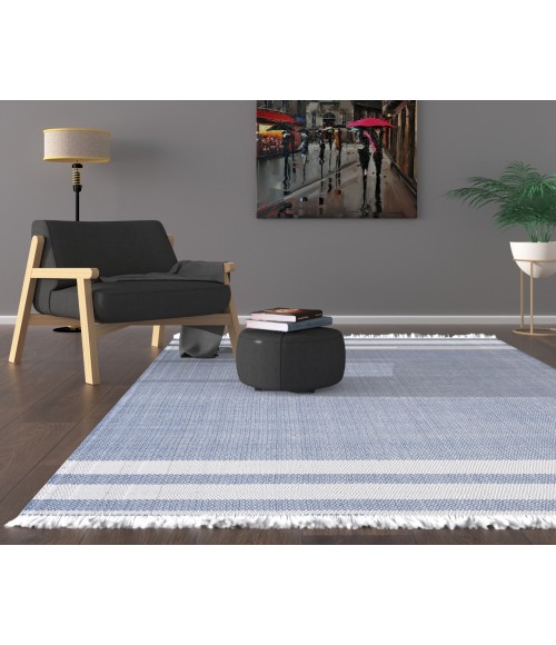LR Home Asbury 82375 Blue 5' X 7'9 Rect. Rug
