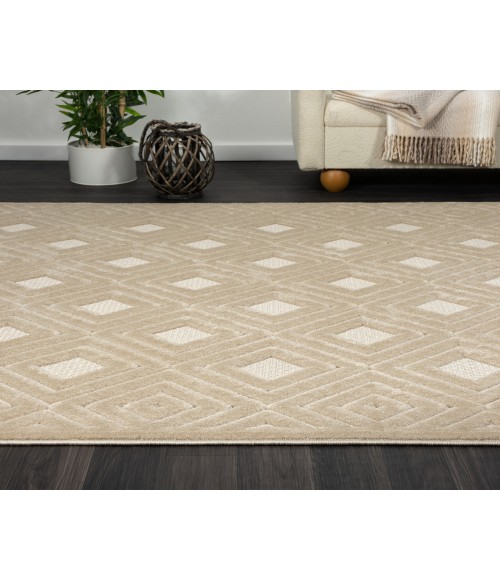 LR Home Atlas 82413 Beige 7'10" X 9'10 Rect. Rug