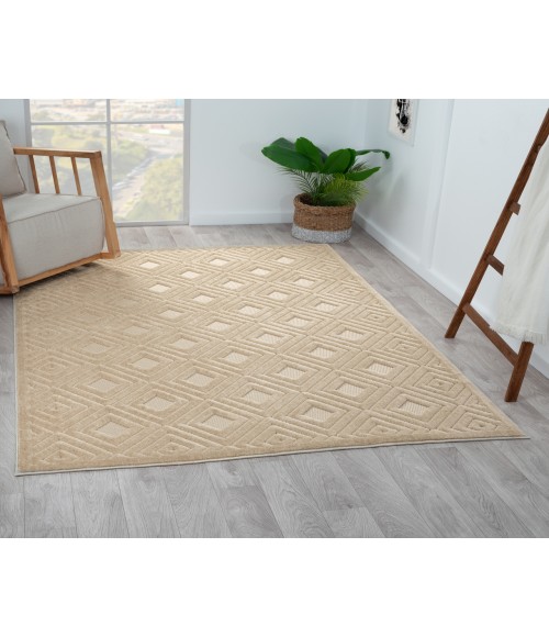 LR Home Atlas 82413 Beige 7'10" X 9'10 Rect. Rug
