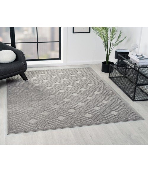 LR Home Atlas 82414 Gray 7'10" X 9'10 Rect. Rug