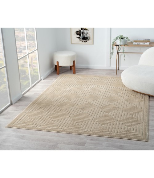 LR Home Atlas 82416 Beige 5'0" X 7'0 Rect. Rug