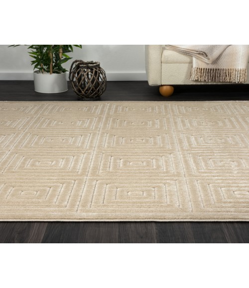 LR Home Atlas 82416 Beige 5'0" X 7'0 Rect. Rug