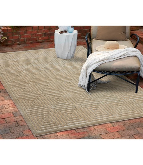 LR Home Atlas 82416 Beige 5'0" X 7'0 Rect. Rug