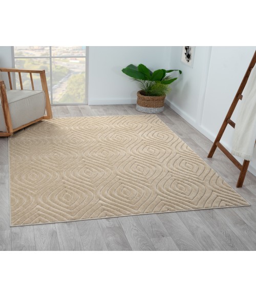 LR Home Atlas 82419 Beige 7'10" X 9'10 Rect. Rug