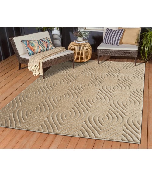 LR Home Atlas 82419 Beige 7'10" X 9'10 Rect. Rug