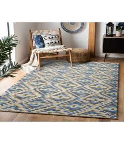 LR Home Arya AUR-AY Blue/Cream 2 ft. 6 in. x 4 ft. Rectangle Area Rug