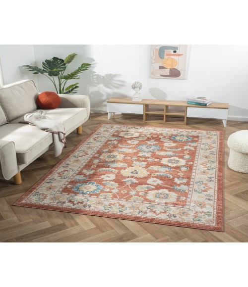 LR Home Avalon 82428 Rust/ Ivory 7'10" X 9'10 Rect. Rug