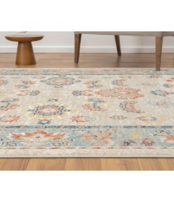 LR Home Amren AVAL-AD Ivory/Blue 2 ft. 6 in. x 8 ft. Runner Area Rug