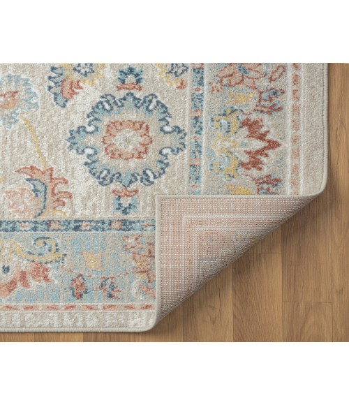 LR Home Avalon 82429 Ivory/ Pale Blue 7'10" X 9'10 Rect. Rug