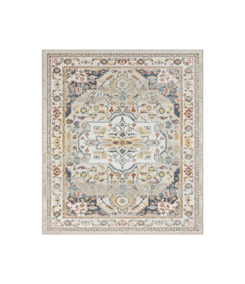 LR Home Avalon 82430 Ivory/ Midnight Blue 7'10" X 9'10 Rect. Rug