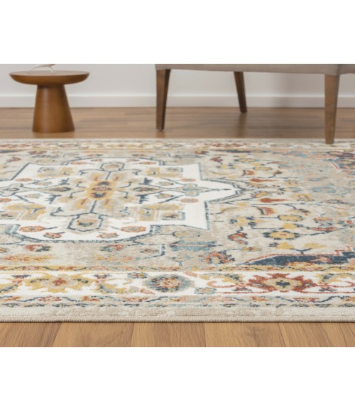 LR Home Avalon 82430 Ivory/ Midnight Blue 7'10" X 9'10 Rect. Rug