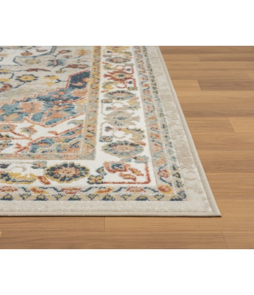 LR Home Avalon 82430 Ivory/ Midnight Blue 7'10" X 9'10 Rect. Rug