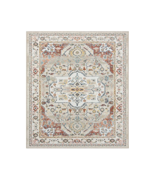 LR Home Avalon 82431 Ivory/ Rust 5'3" X 7'6 Rect. Rug