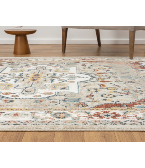 LR Home Avalon 82431 Ivory/ Rust 5'3" X 7'6 Rect. Rug