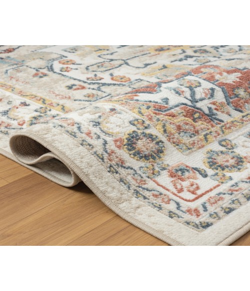 LR Home Avalon 82431 Ivory/ Rust 5'3" X 7'6 Rect. Rug