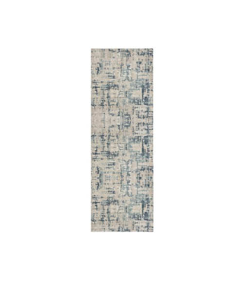 LR Home Avalon 82432 Lt.Grey/ Blue 2'-8" X 8'-0 Rect. Rug