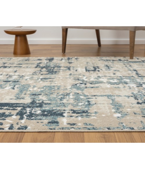 LR Home Avalon 82432 Lt.Grey/ Blue 7'10" X 9'10 Rect. Rug