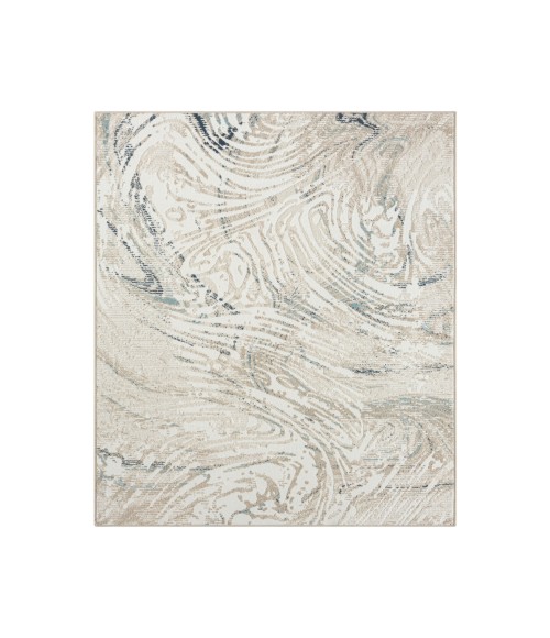 LR Home Avalon 82433 Ivory/ Blue 7'10" X 9'10 Rect. Rug