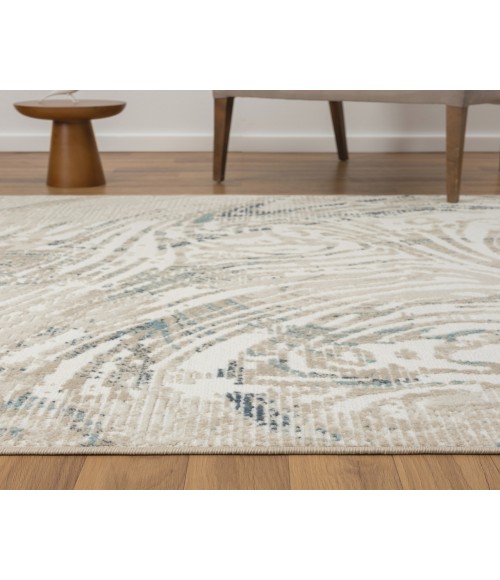 LR Home Avalon 82433 Ivory/ Blue 7'10" X 9'10 Rect. Rug