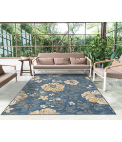 LR Home Belize 82509 Ivory/ Blue 7'10