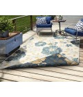 LR Home Belize 82509 Ivory/ Blue 2' X 8' Rect. Rug
